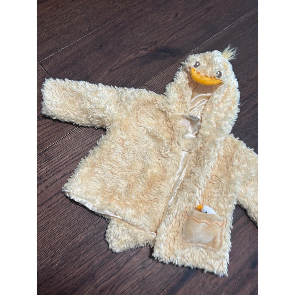 GUND Baby Lil Hoppers Duck Costume Hooded Fleece Jacket Plush Toy Pocket 3-12m